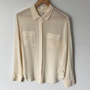 Madewell silk button down - medium, cream colored